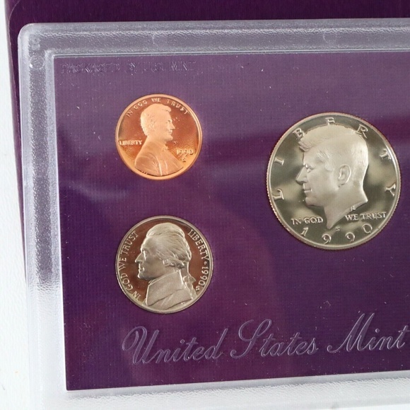 1990 US Proof Set S San Francisco In Display Case - Picture 2 of 5